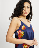 Model wears Silk Slip Dress in Nour