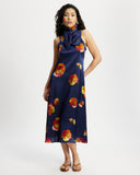 Model wears Silk Slip Dress in Nour