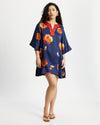 Model wears Silk Kaftan Dress in Nour