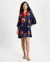 Model wears Silk Kaftan Dress in Nour