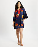 Model wears Silk Kaftan Dress in Nour