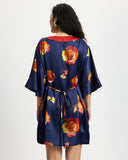Model wears Silk Kaftan Dress in Nour