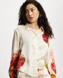 Model wears Long Sleeve Shirt in Diya 