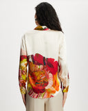 Model wears Long Sleeve Shirt in Diya 