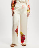 Model wears Silk Wide Leg Pant in Diya