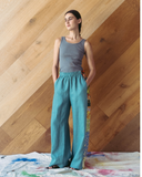 Patchwork Pants - Teal