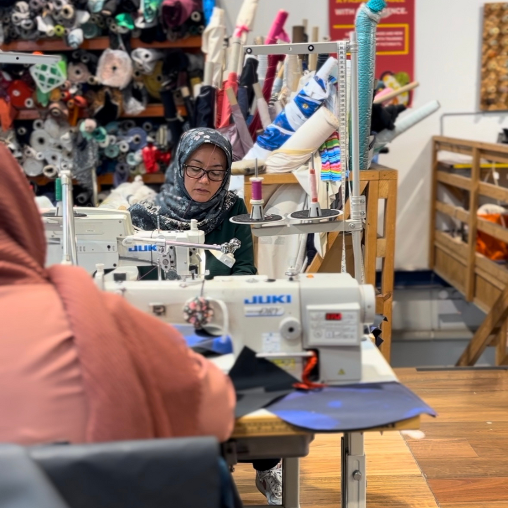 The Social Outfit Earn and Learn Sewing class at their Marrickville sewing workroom