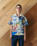 Patchwork Polo Top - Mixed Prints Large