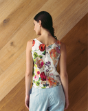 Patchwork Splice Shell Top - Pomegranate XXXS