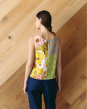 Patchwork Splice Shell Top - Vintage Bouquets S