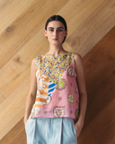 Patchwork Splice Shell Top - Ditsy Floral S