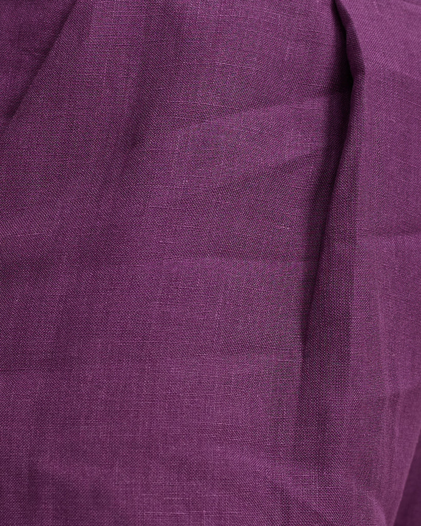 Close up of Amethyst Linen Palazzo Pants Fabric