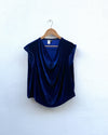 Cowl Draped Top - Royal Blue
