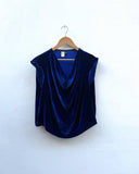 Cowl Draped Top - Royal Blue