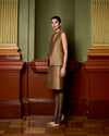 Model wears Burnt Sugar Pencil Skirt