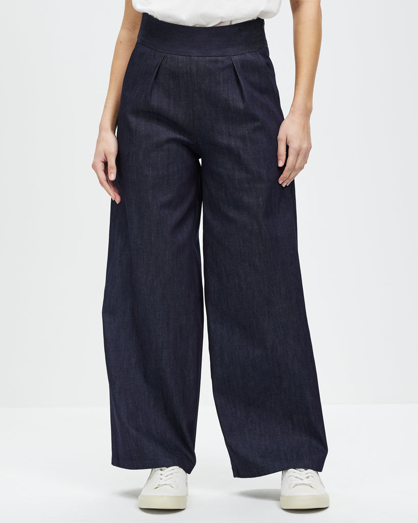 Model wears Denim Culottes - Classic