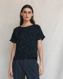 Model wears Dolman Top - Dark Floral