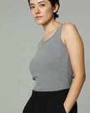 Dorsu Ribbed Tank Top - Grey Marle