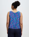 Model wears Fariba Silk Shell Top