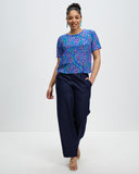 Model wears Fariba Silk Tee