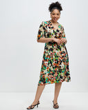 Model wears Garden Daydream Wrap Dress