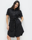 Gracie Shirt Dress - Black
