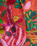 Close up of community print Granville Heroes fabric