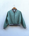 Aviator Jacket - Mint Check