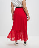 Model Wears Guava Colada Wrap Skirt