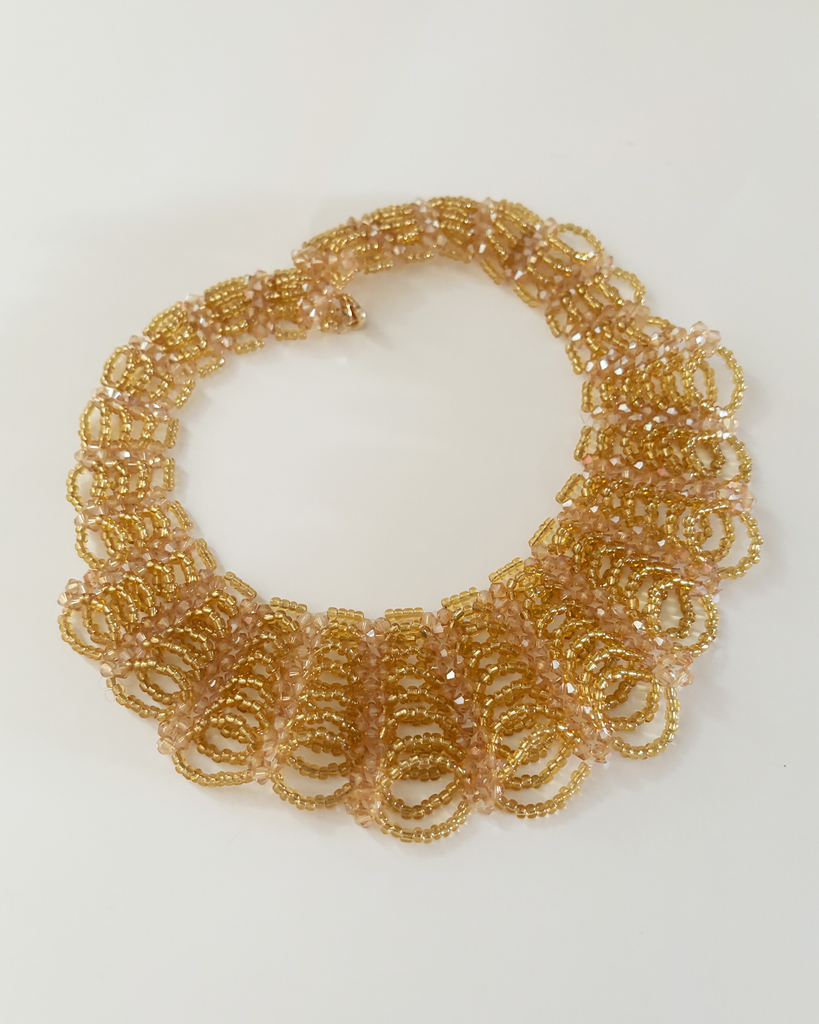 Honey Gold Billiano Tiered Necklace