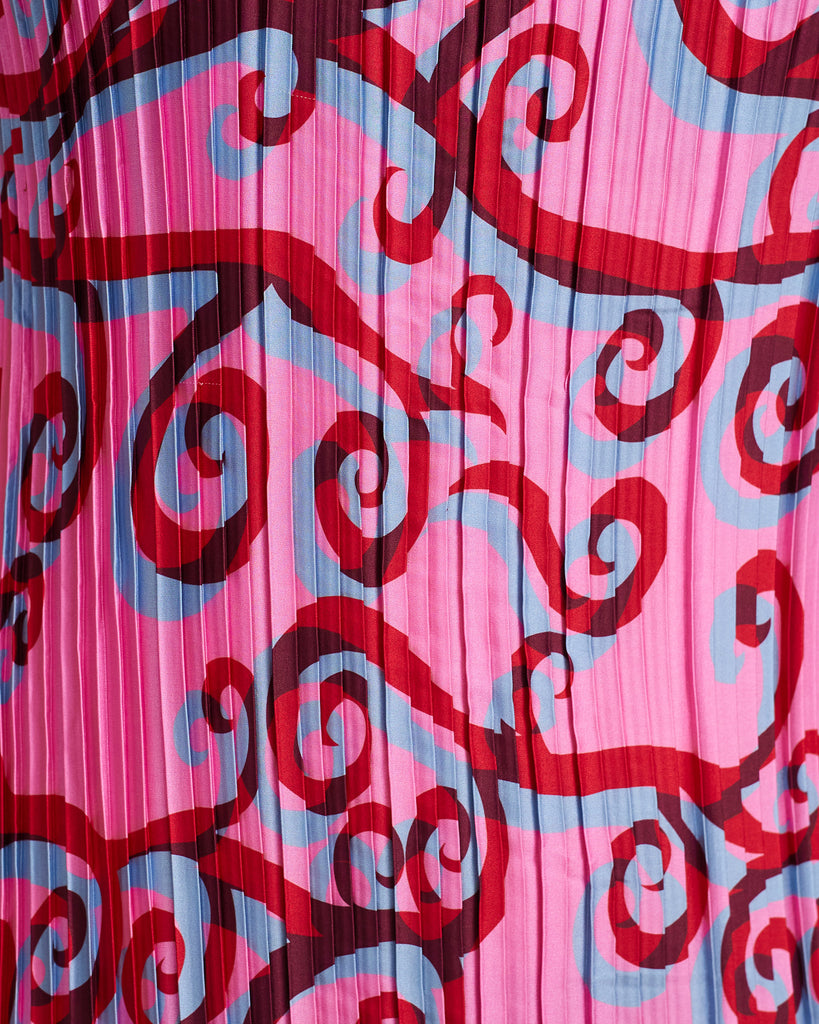 Close up of Jomilla Twilight Pleated Dress Fabric