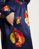 Model wears Silk Kai Pants in Nour