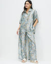 Model wears Kai Relaxed Shirt - Aqua