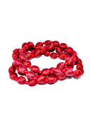 Khmer Red Silk Single Strand Necklace