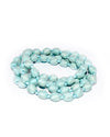 Light Aqua Silk Single Strand Necklace