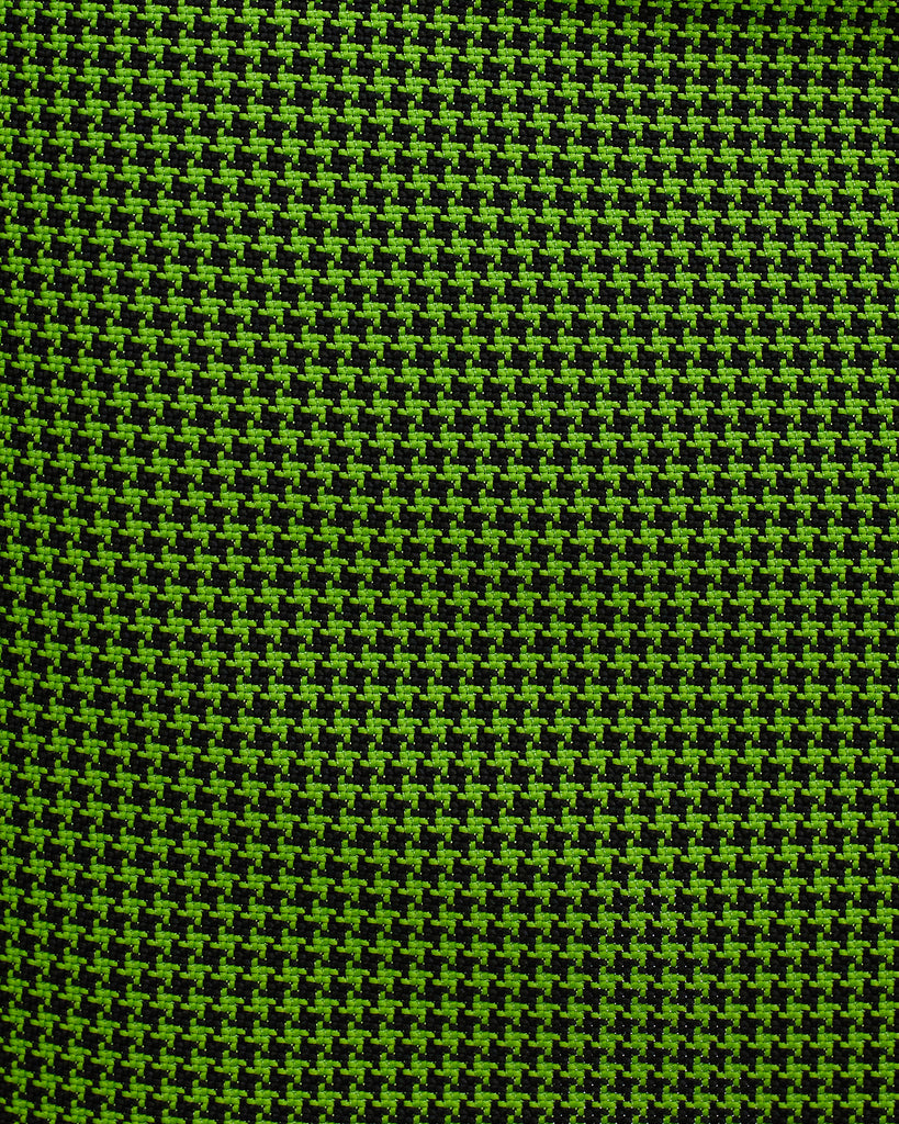 Close up of Lime Green Houndstooth Mini Skirt fabric
