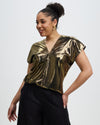 Model wears Liquid Gold Karen Top