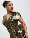  Model wears Liquid Gold Karen Top