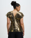 Model wears Liquid Gold Karen Top