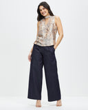 Model wears Litha Top - Peach