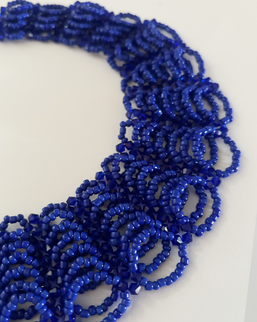 Royal Blue Billiano Tiered Necklace