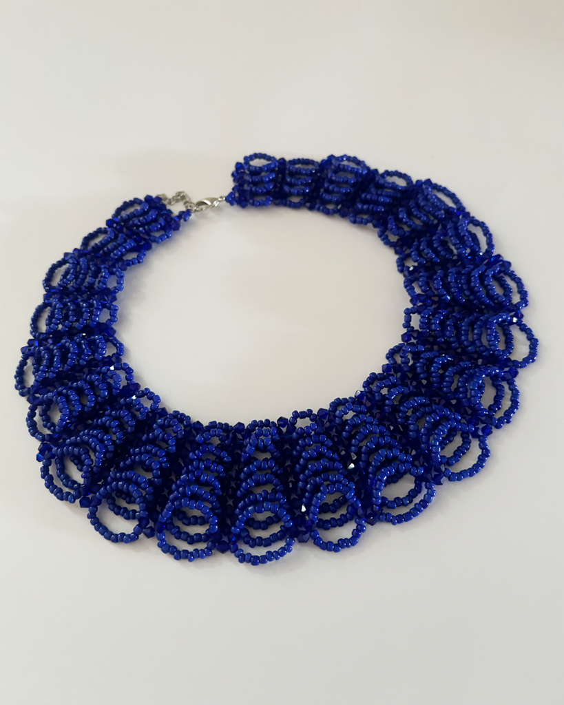 Royal Blue Billiano Tiered Necklace