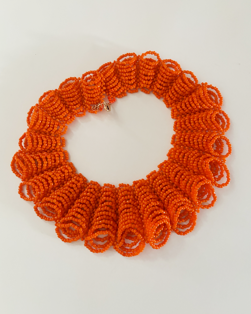 Saffron Orange Billiano Tiered Necklace