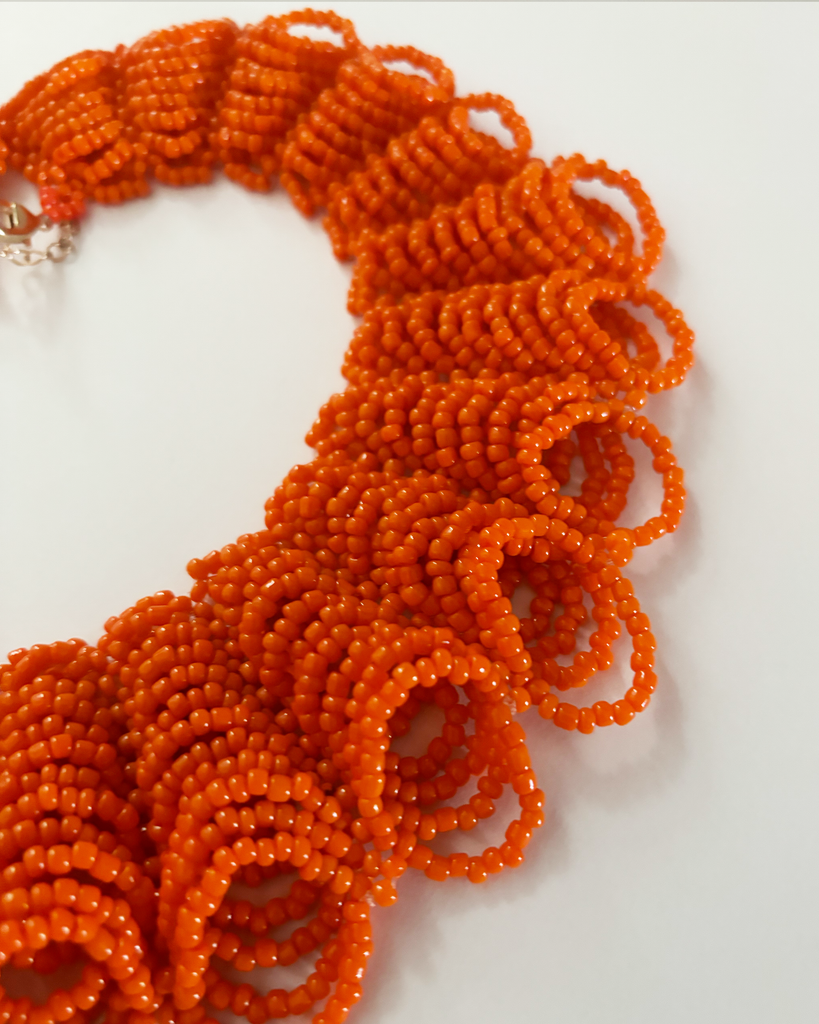 Saffron Orange Billiano Tiered Necklace