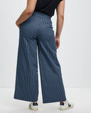 Model wears sailor Stripe Denim Culottes