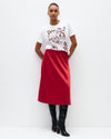 Model wears The Social Outfit Sewing Room Graphic Tee.