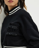 Model wears Sightseer Cropped Pullover