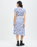 Model wears Summer Wrap Dress Riviera
