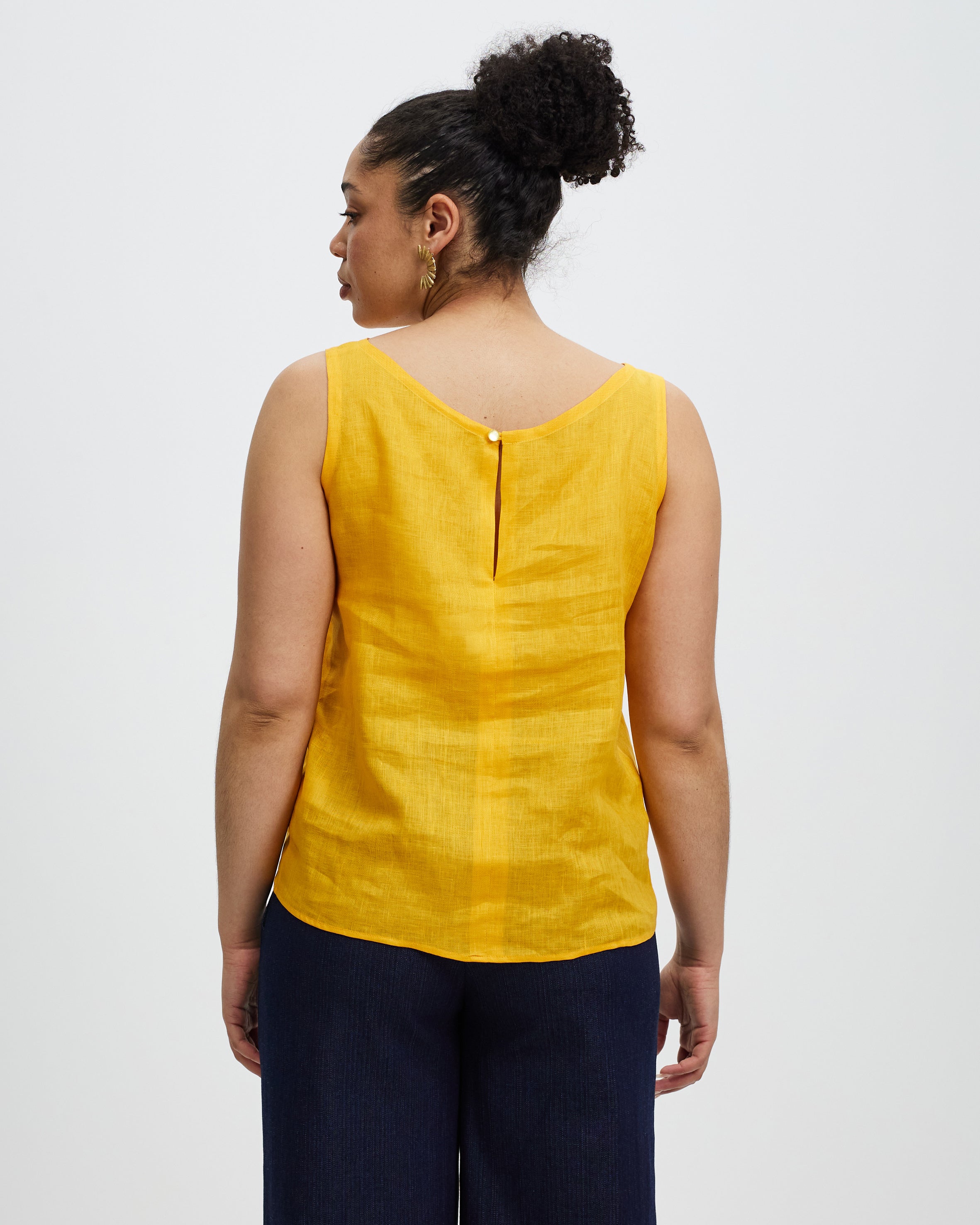 Linen Shell Top - Sunshine – The Social Outfit