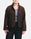 Cropped Anorak - Heathered Chocolate